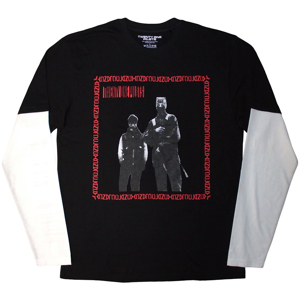 Twenty One Pilots - Run Frame Longsleeve shirt - Zwart/Wit